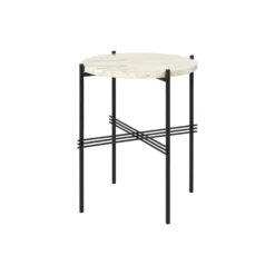 TS Side Table Round, neutral white/black