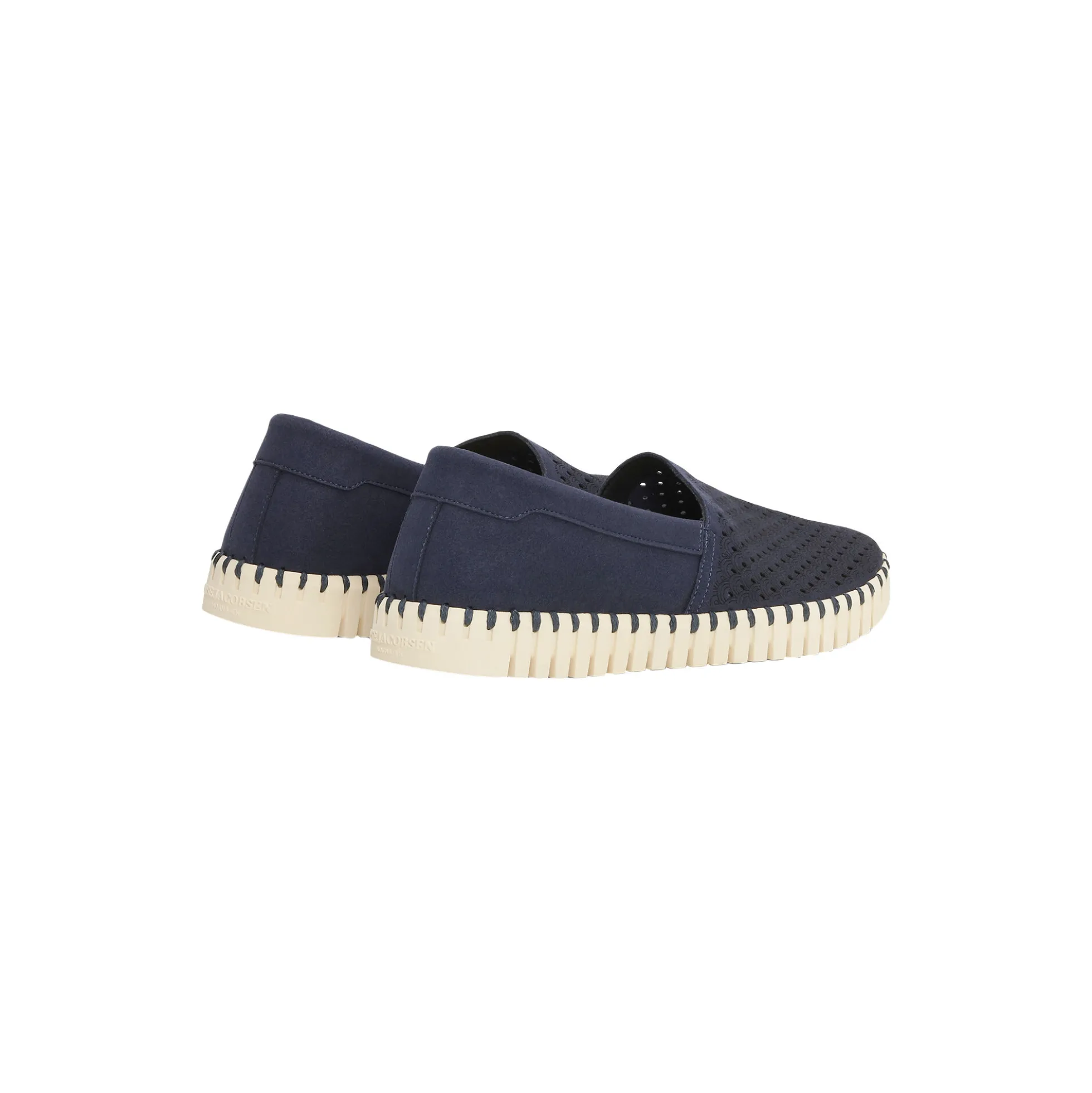 Tulip Espadrille, dark indigo pearled ivory