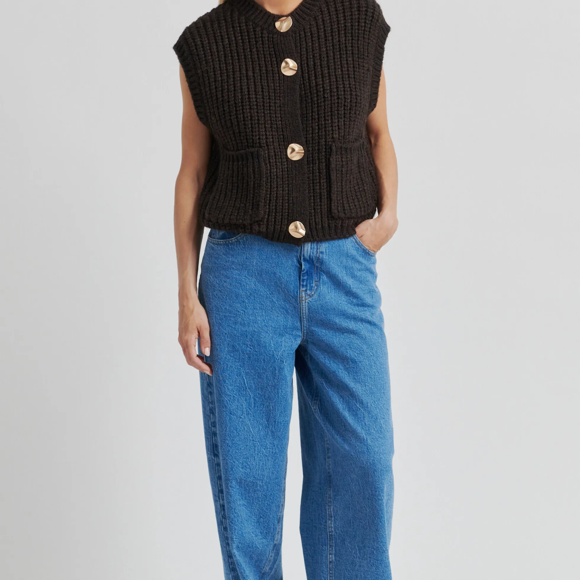 Ulrikke Knit Vest, chocolate torte