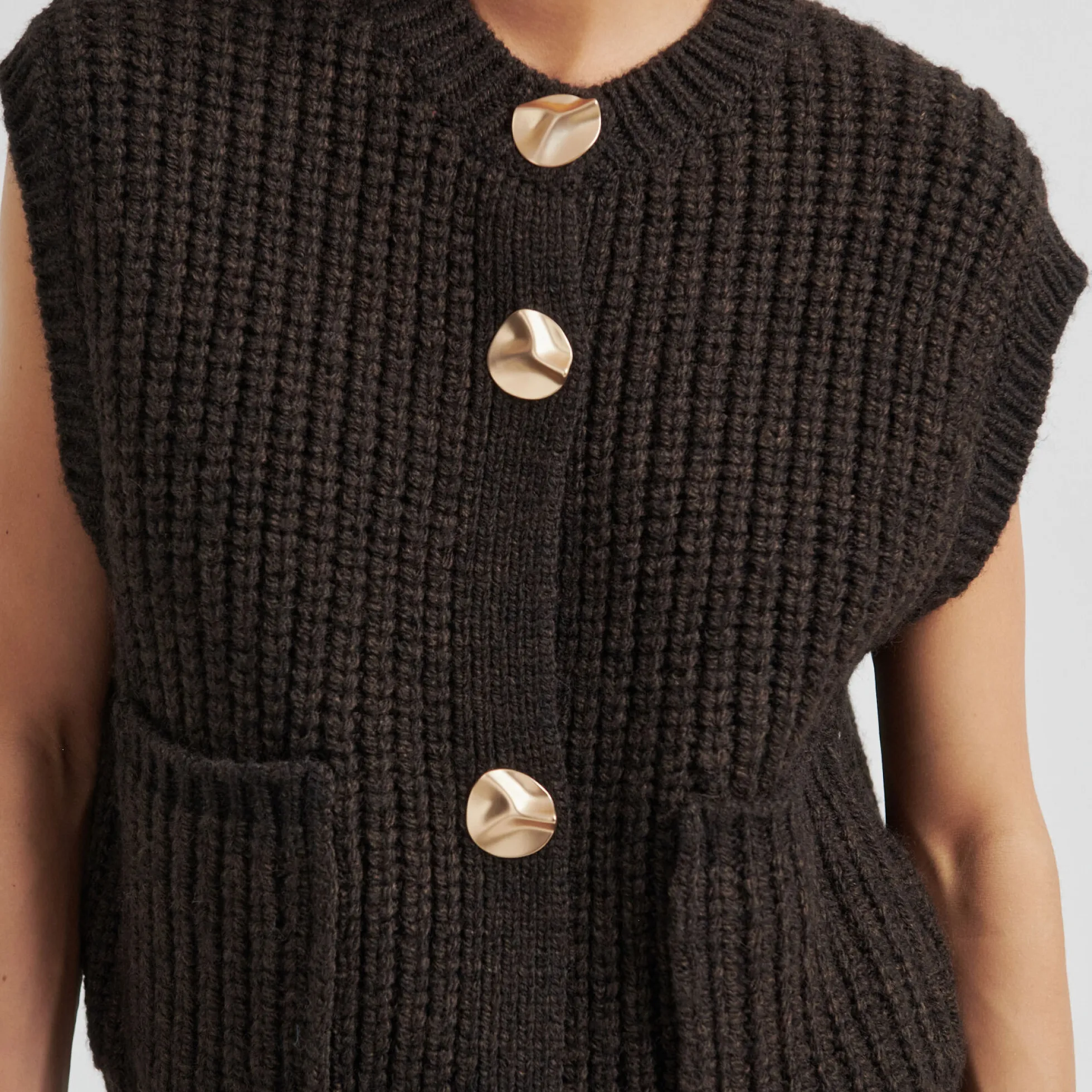 Ulrikke Knit Vest, chocolate torte