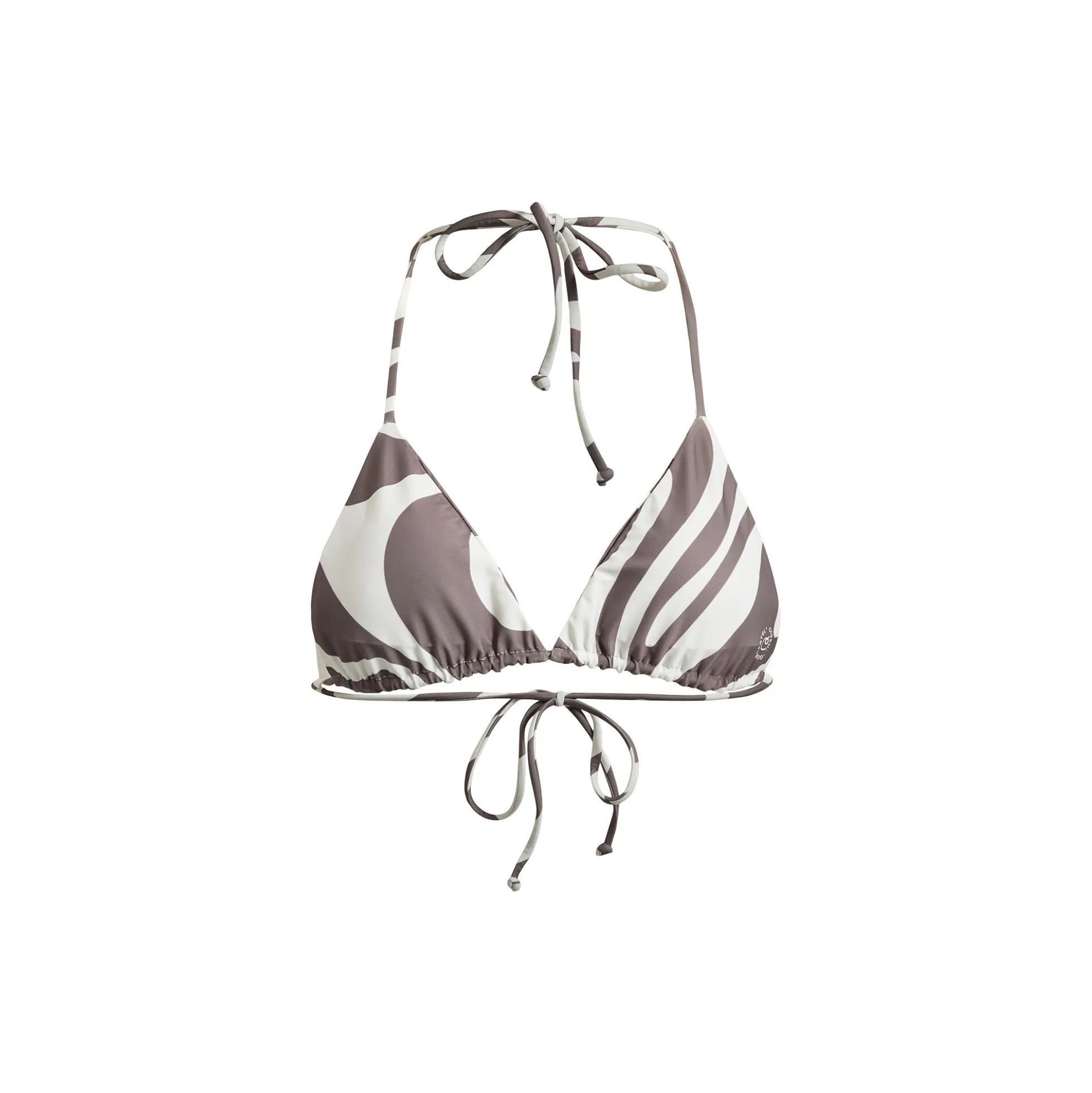 Uluwatu padded triangle bikini top printet, zebra hazel