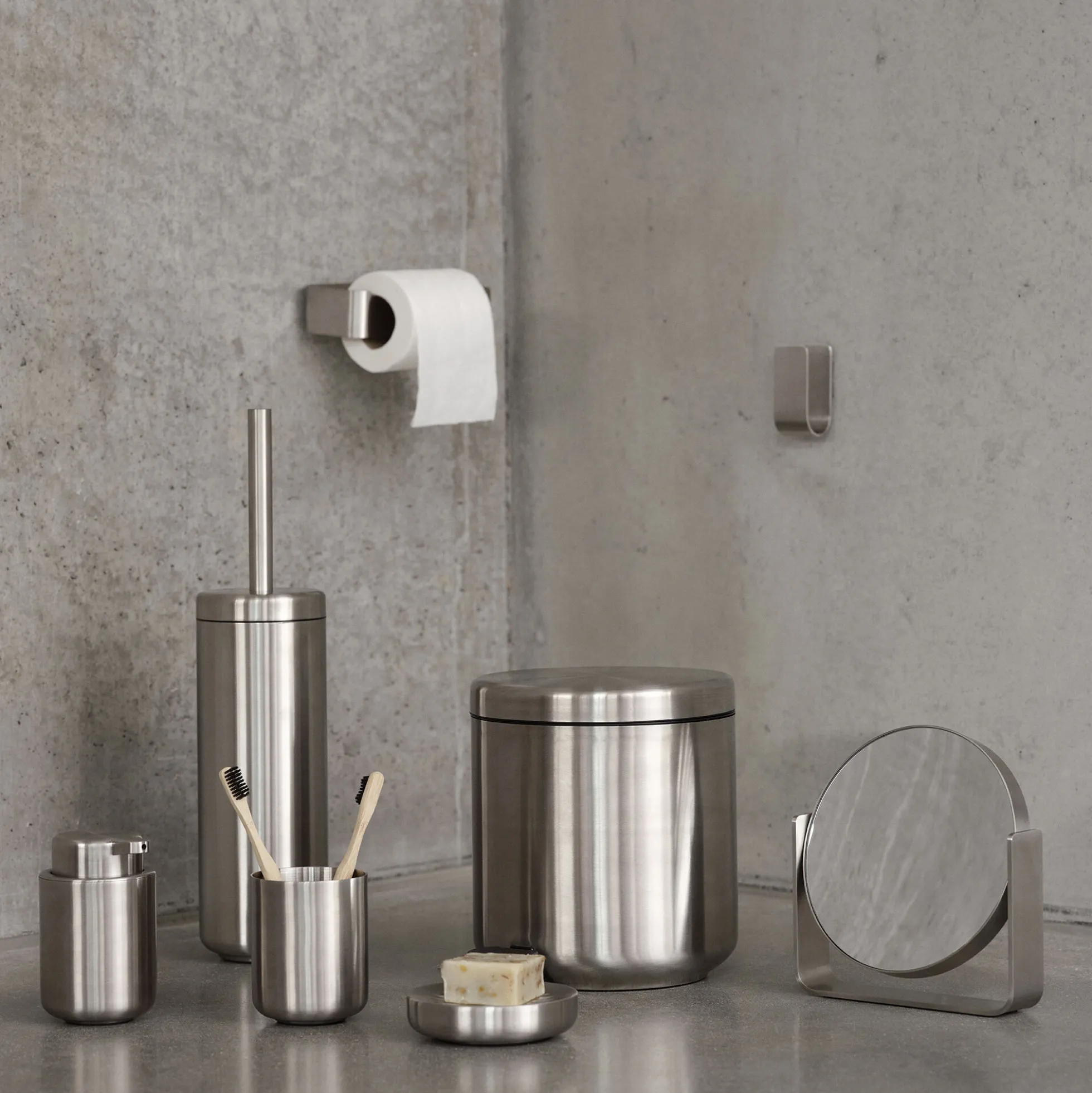 Ume tandbørstekrus, steel