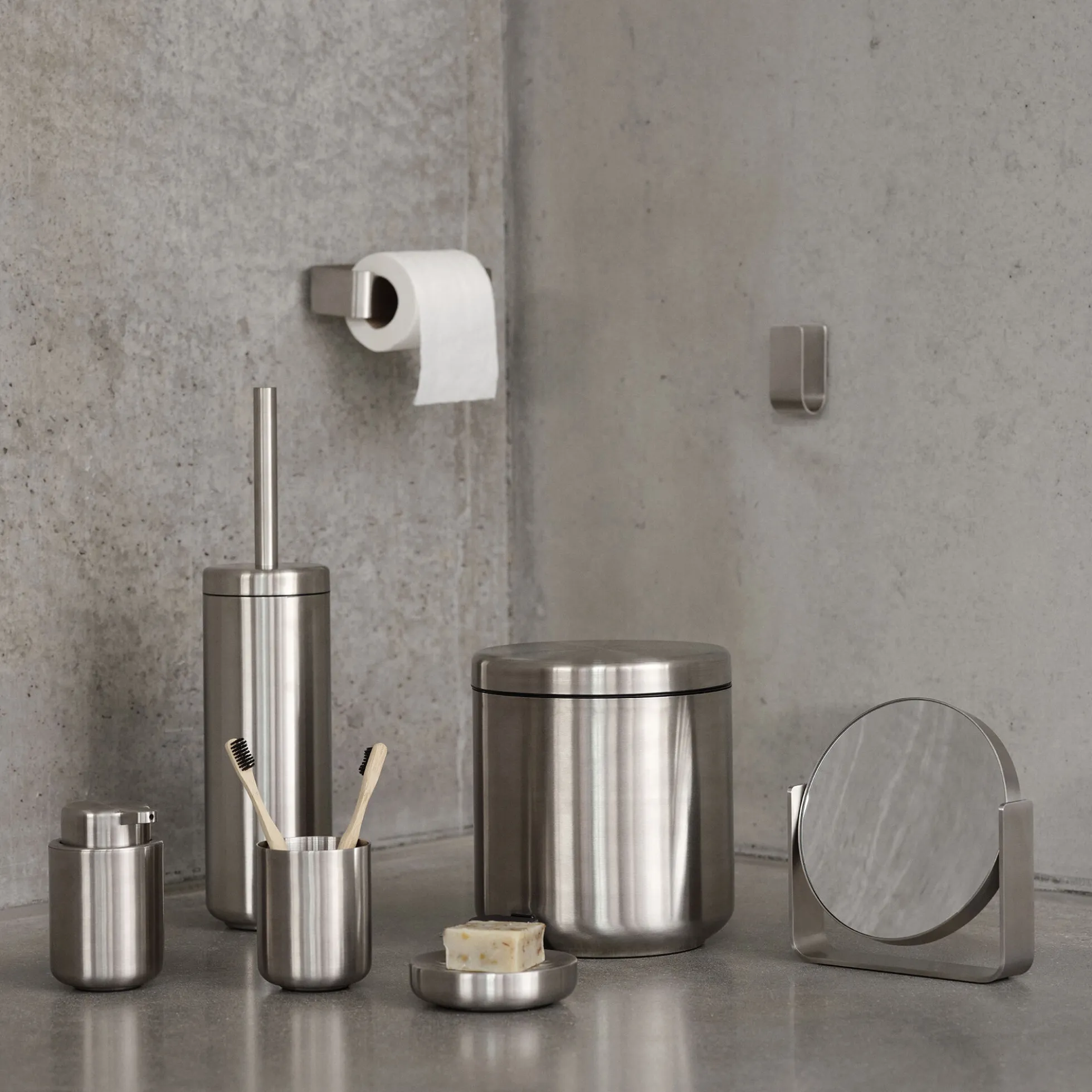 Ume toiletbørste, steel