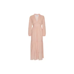 Umi Lang Bomuldskjole, light pink