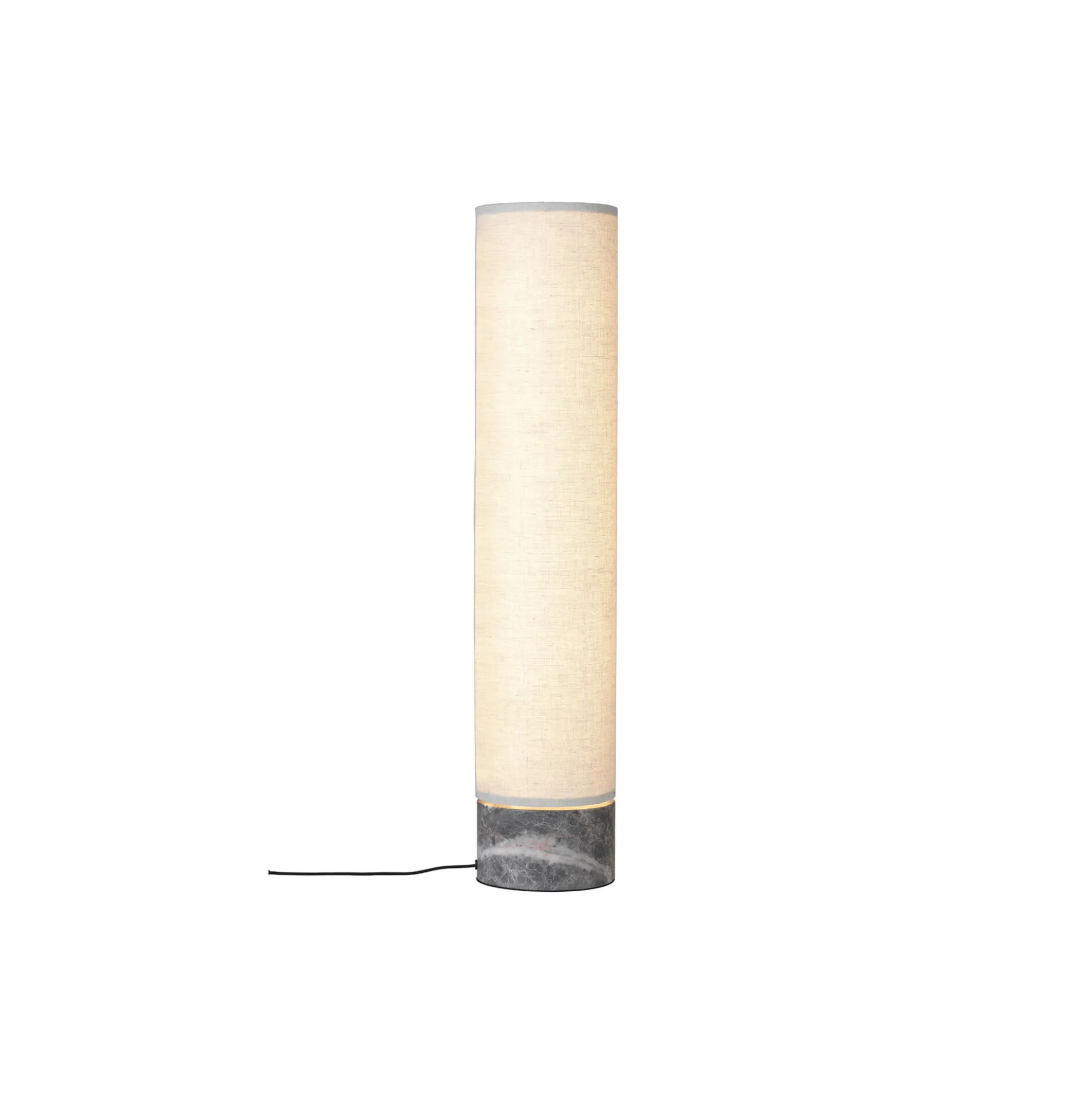 Unbound Floor Lamp, grey marble/canvas