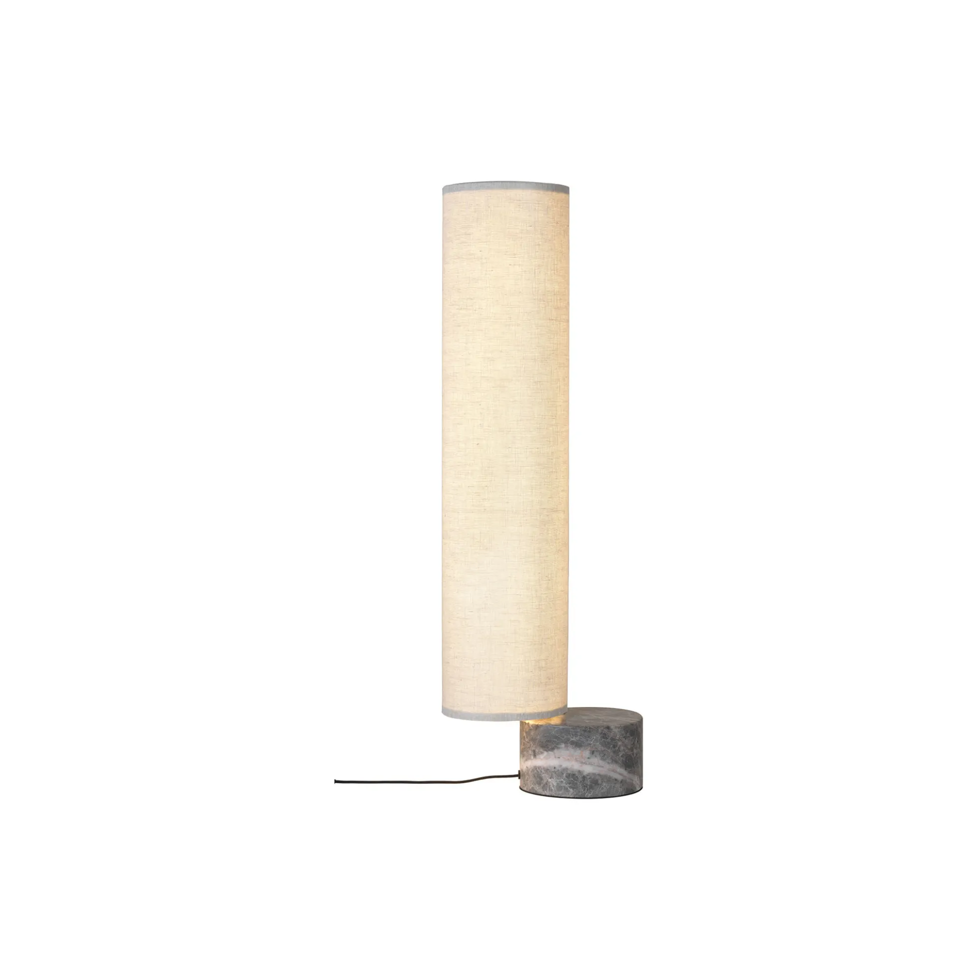 Unbound Floor Lamp, grey marble/canvas