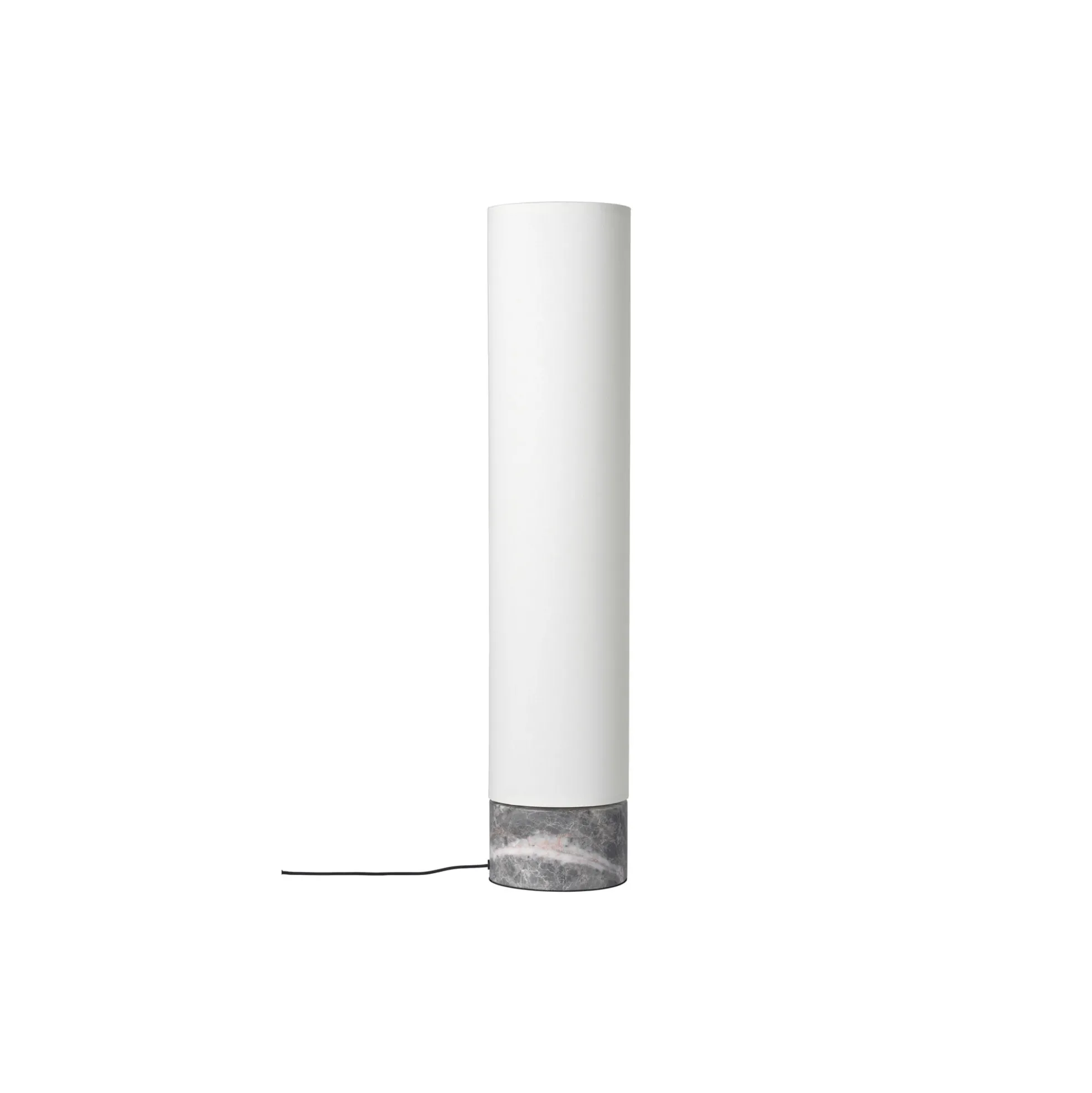 Unbound Floor Lamp, grey marble/white