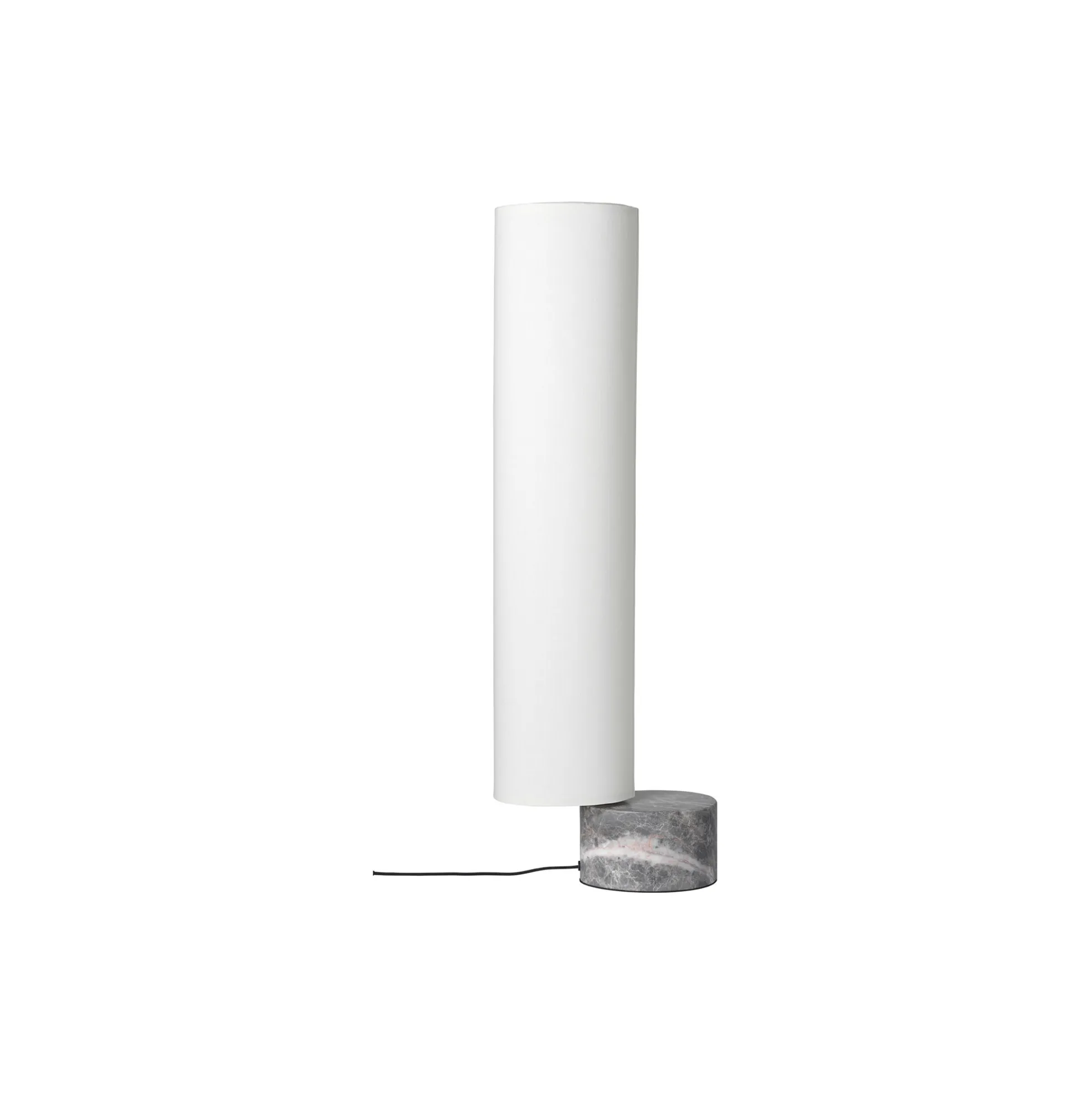 Unbound Floor Lamp, grey marble/white