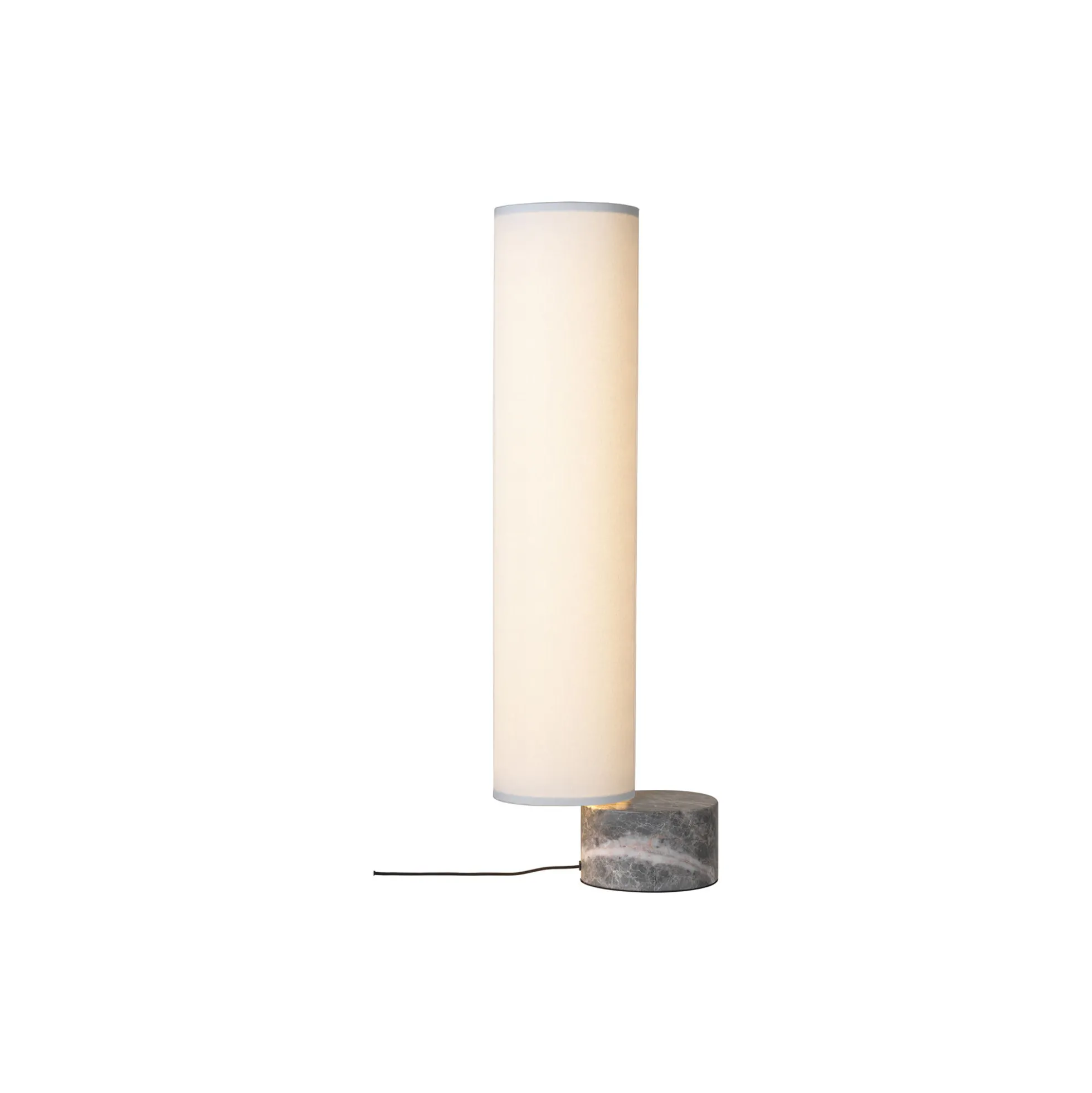 Unbound Floor Lamp, grey marble/white