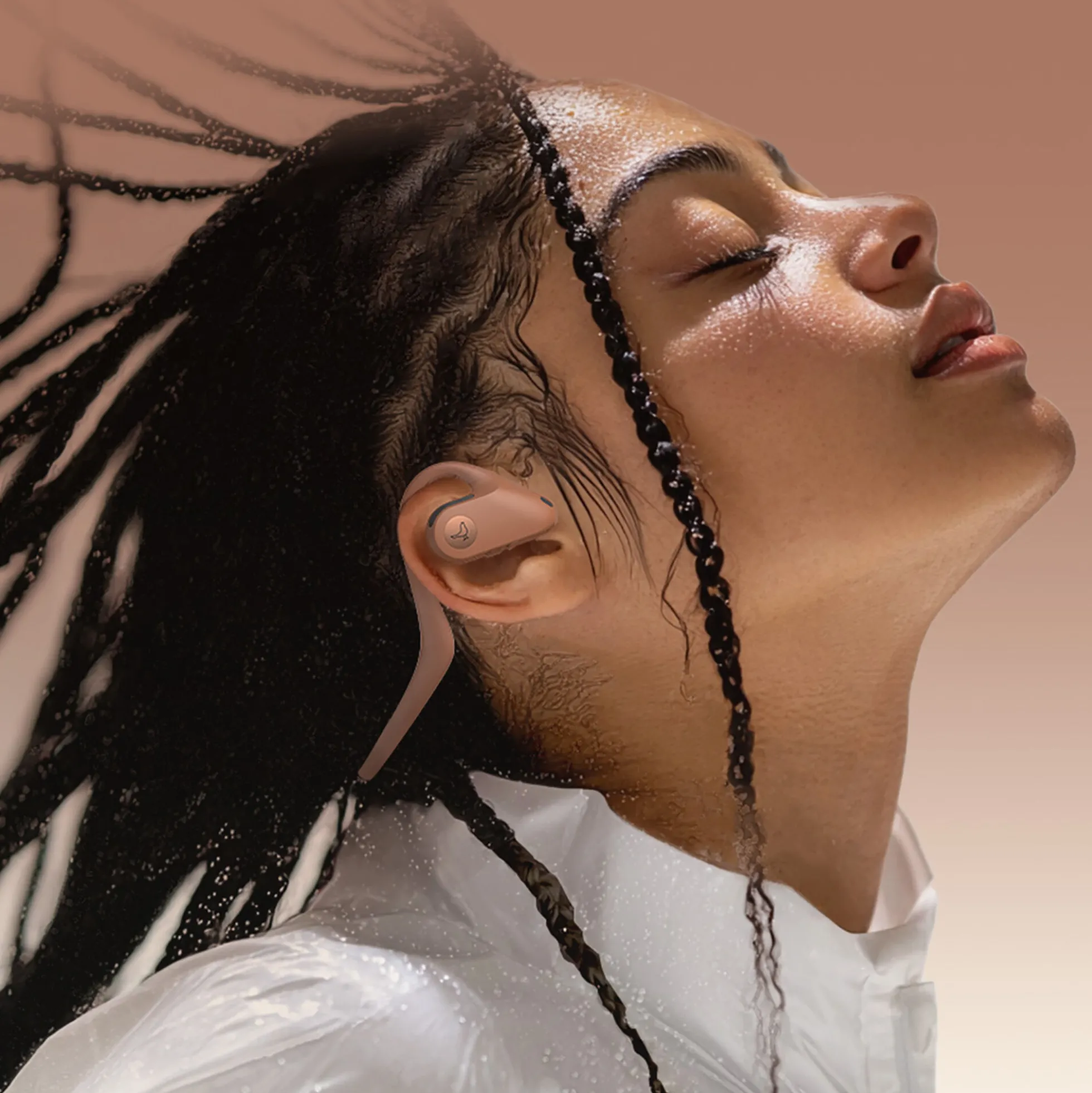 UP Open Ear Headphones, PANTONE x mocha mousse