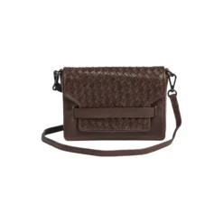 VanyaMBG Crossbody Bag Weave, dark brown
