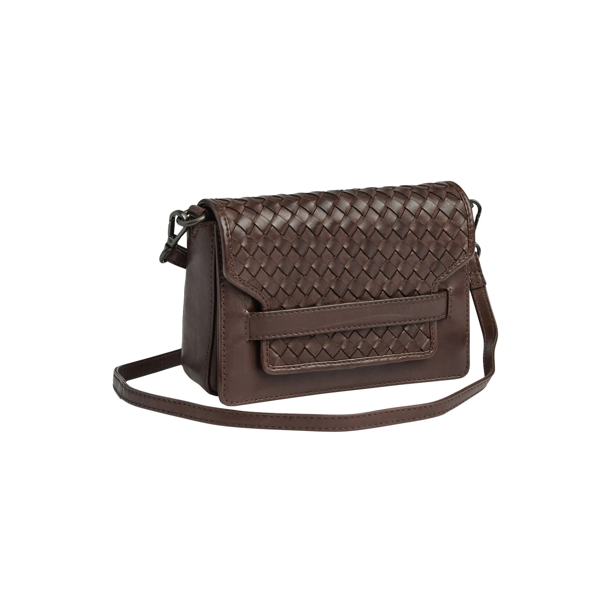 VanyaMBG Crossbody Bag Weave, dark brown