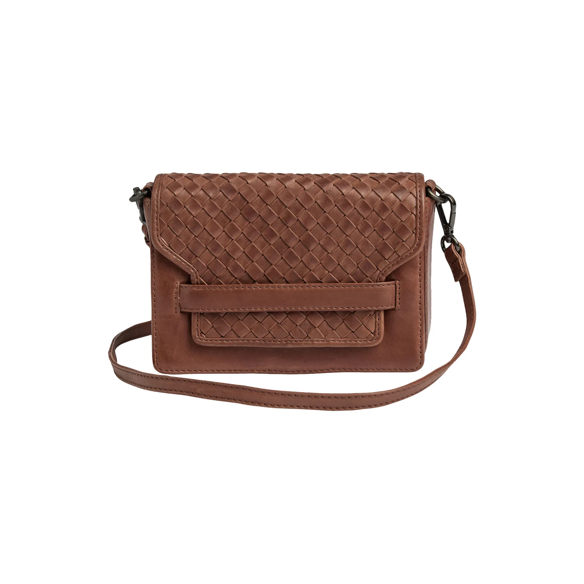 VanyaMBG Crossbody Bag Weave, cognac