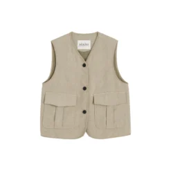 Vest Heavy Linen, pure natural