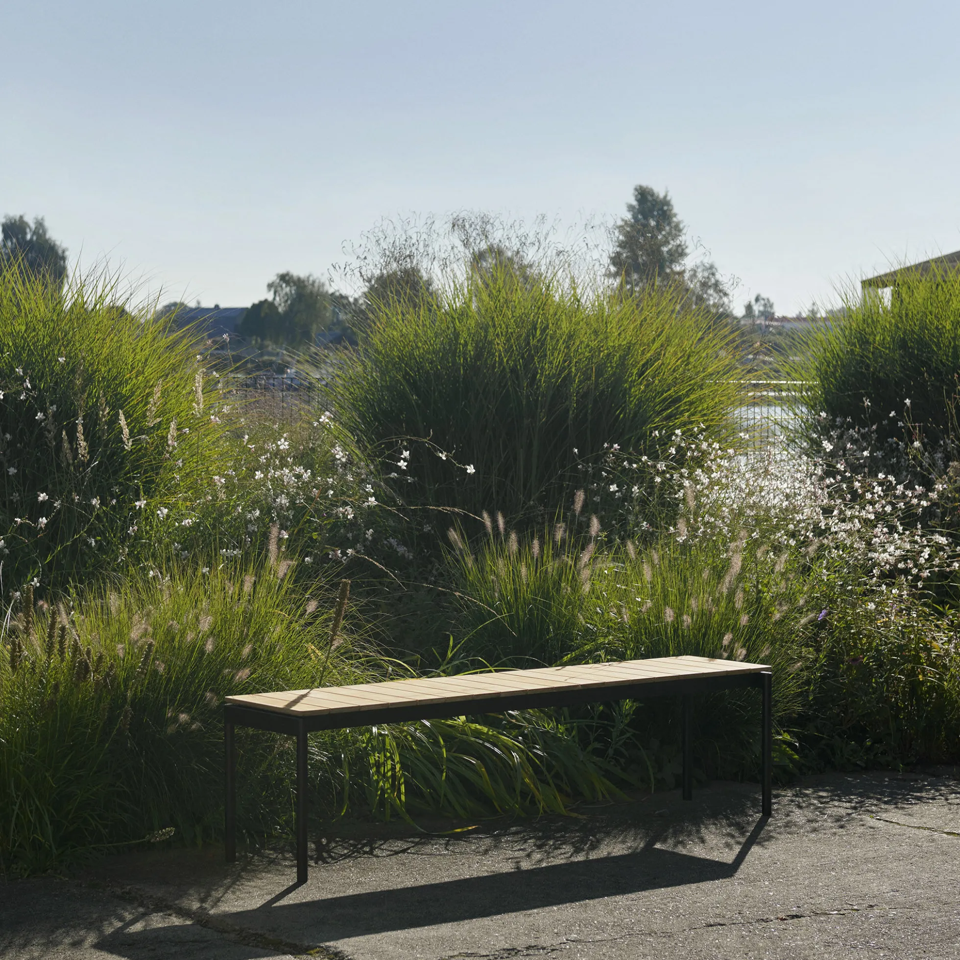 Ville AV28 Outdoor Bench, warm black