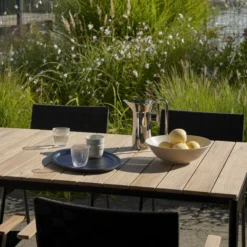 Ville AV25 Outdoor Dining Table, warm black