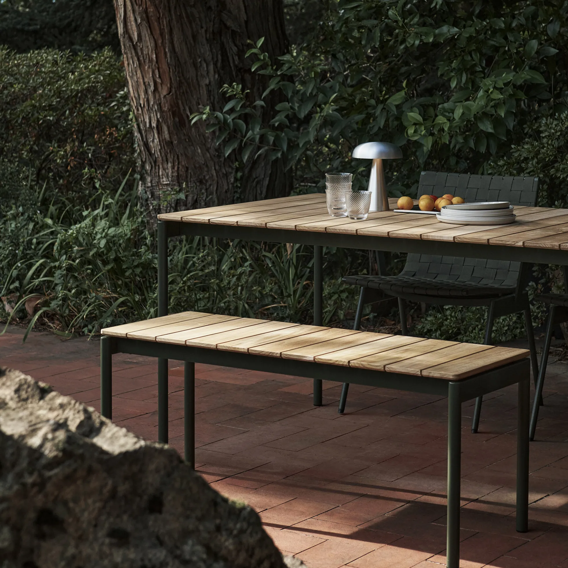 Ville AV26 Outdoor Dining Table, bronze green