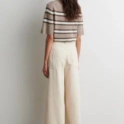 Vilna Knit SS O-Neck, light beige melange