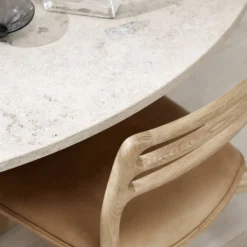 VIPP494 Cabin Round Table, jura grau blau/light oak