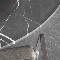 VIPP495 Cabin Round Table, pietra grey/dark oak