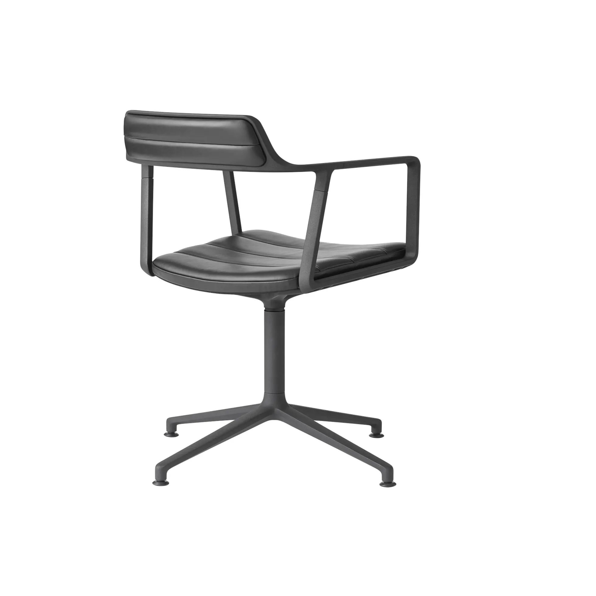 VIPP452 Swivel Chair with Gliders, black/black