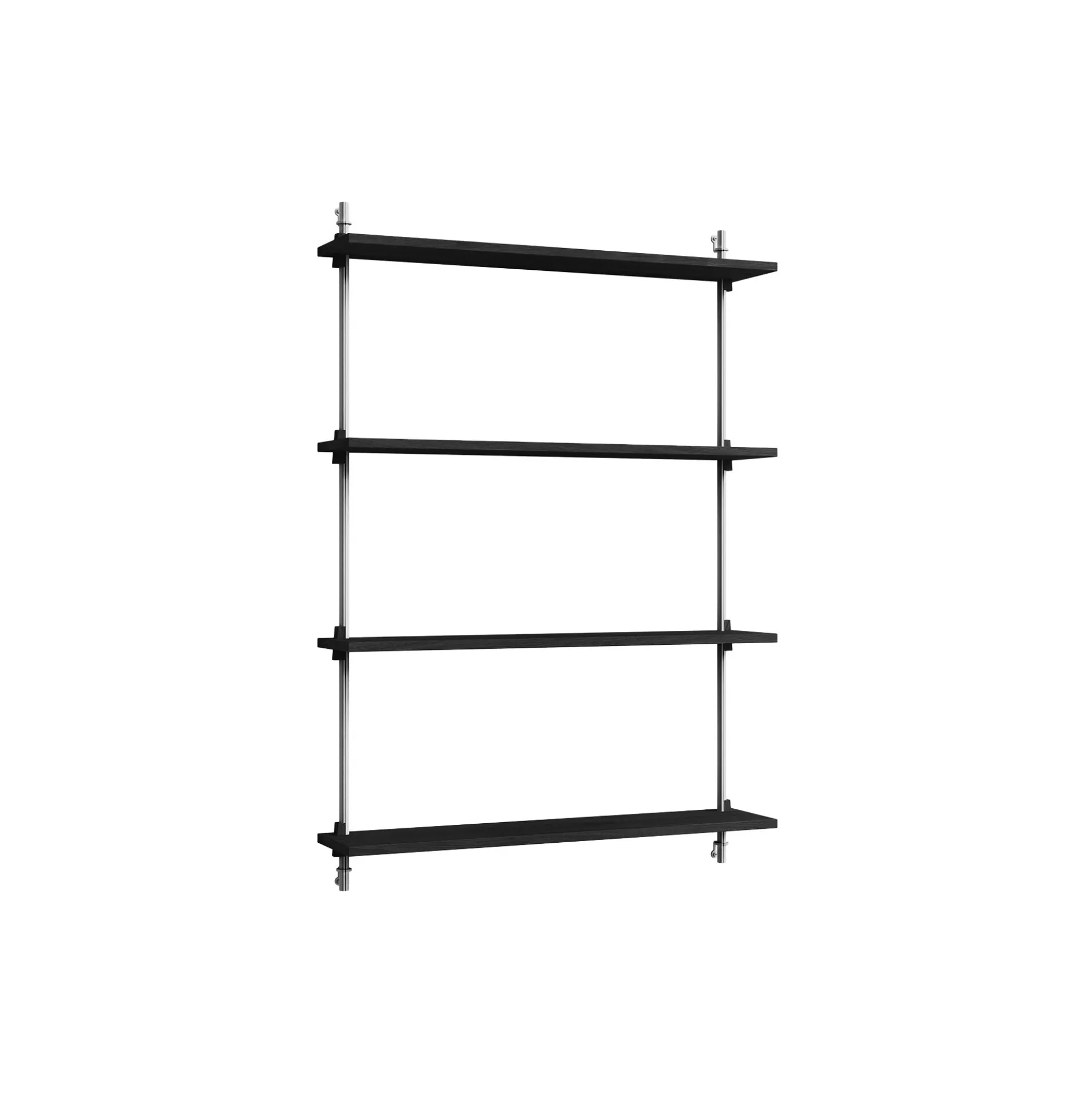 Wall Shelving Medium, black/stainless steel