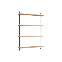 Wall Shelving Medium, oak/pine green