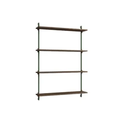 Wall Shelving Medium, smoked oak/pine green