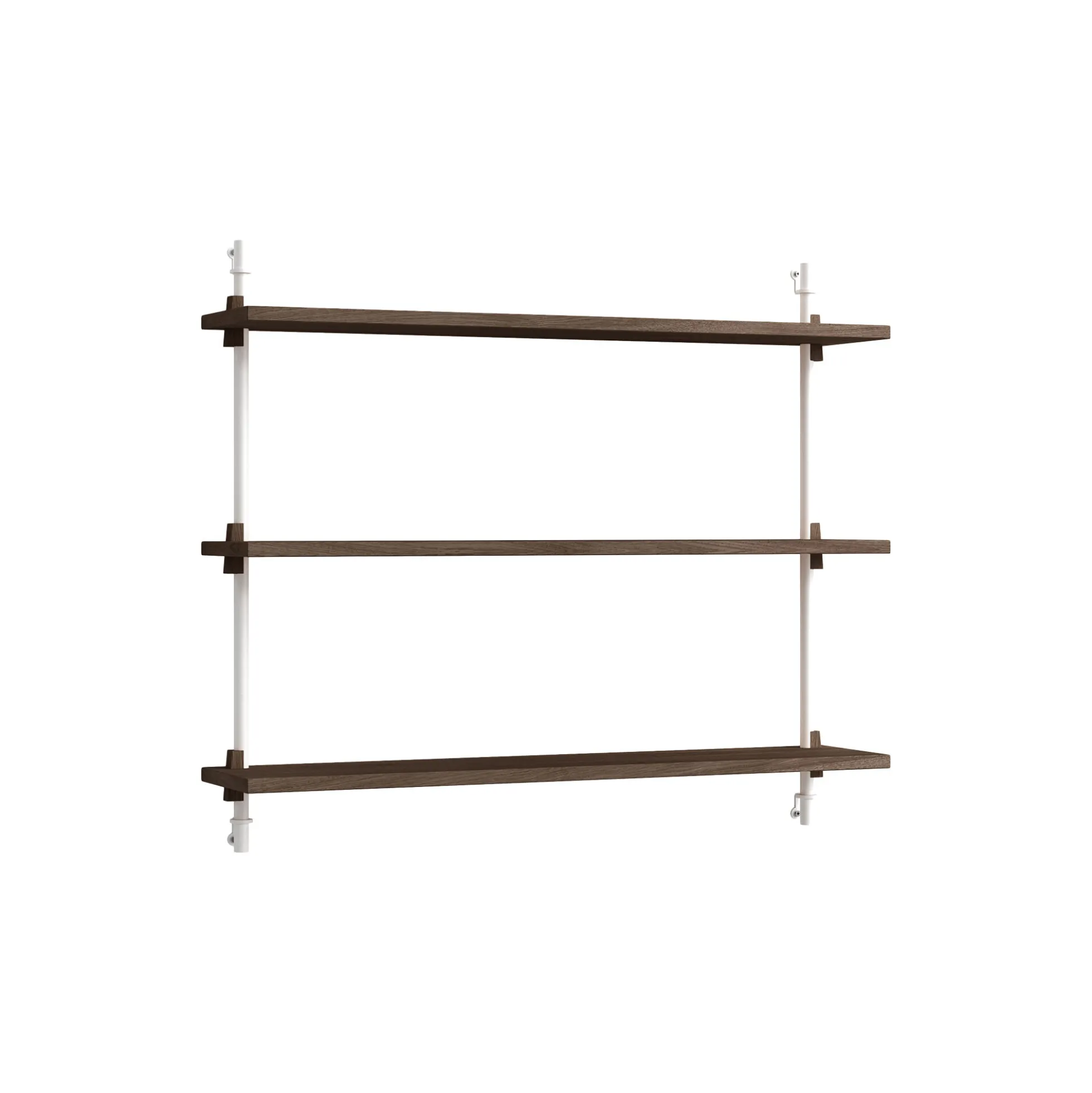 Wall Shelving Small, smoked oak/white