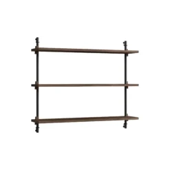 Wall Shelving Small, smoked oak/black