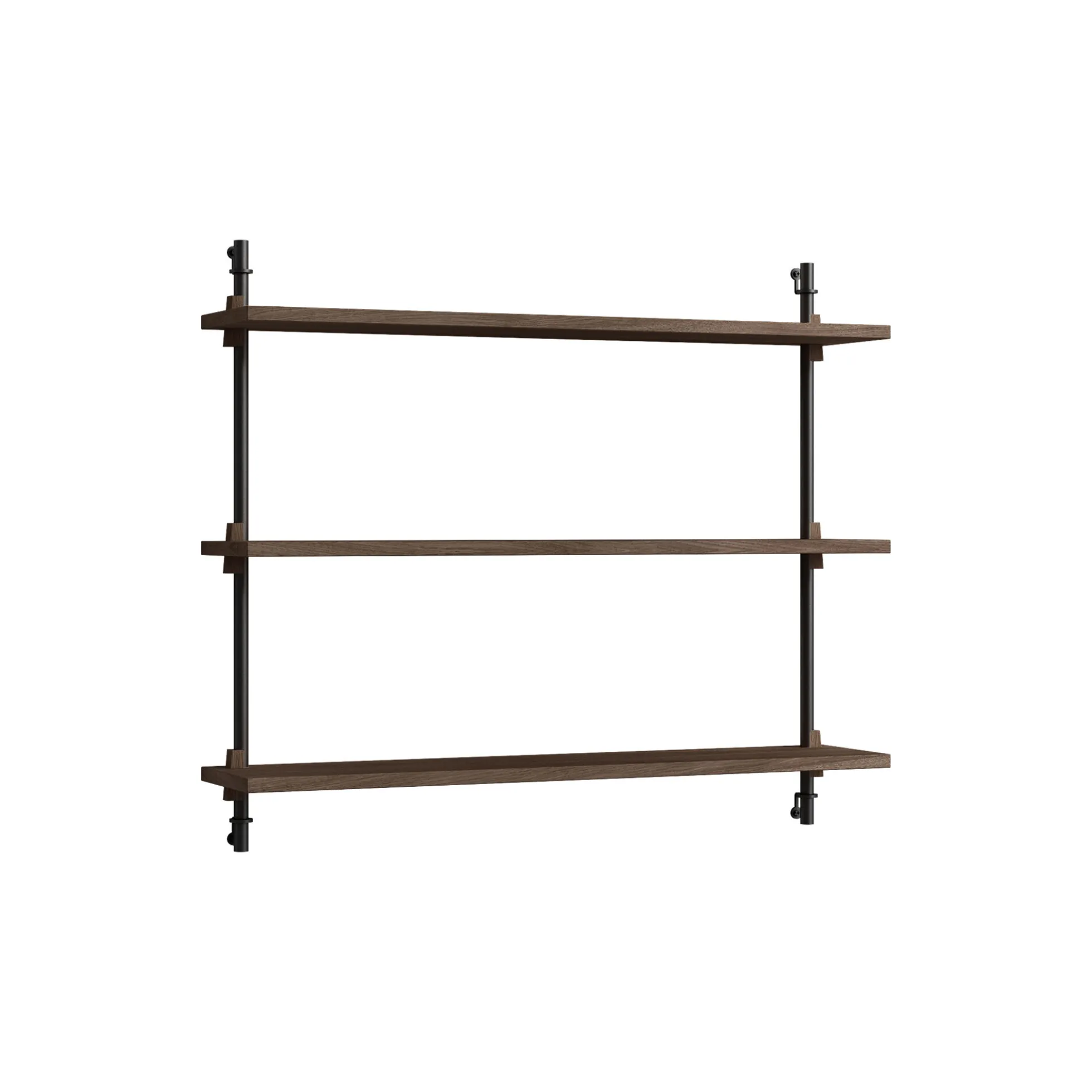 Wall Shelving Small, smoked oak/black