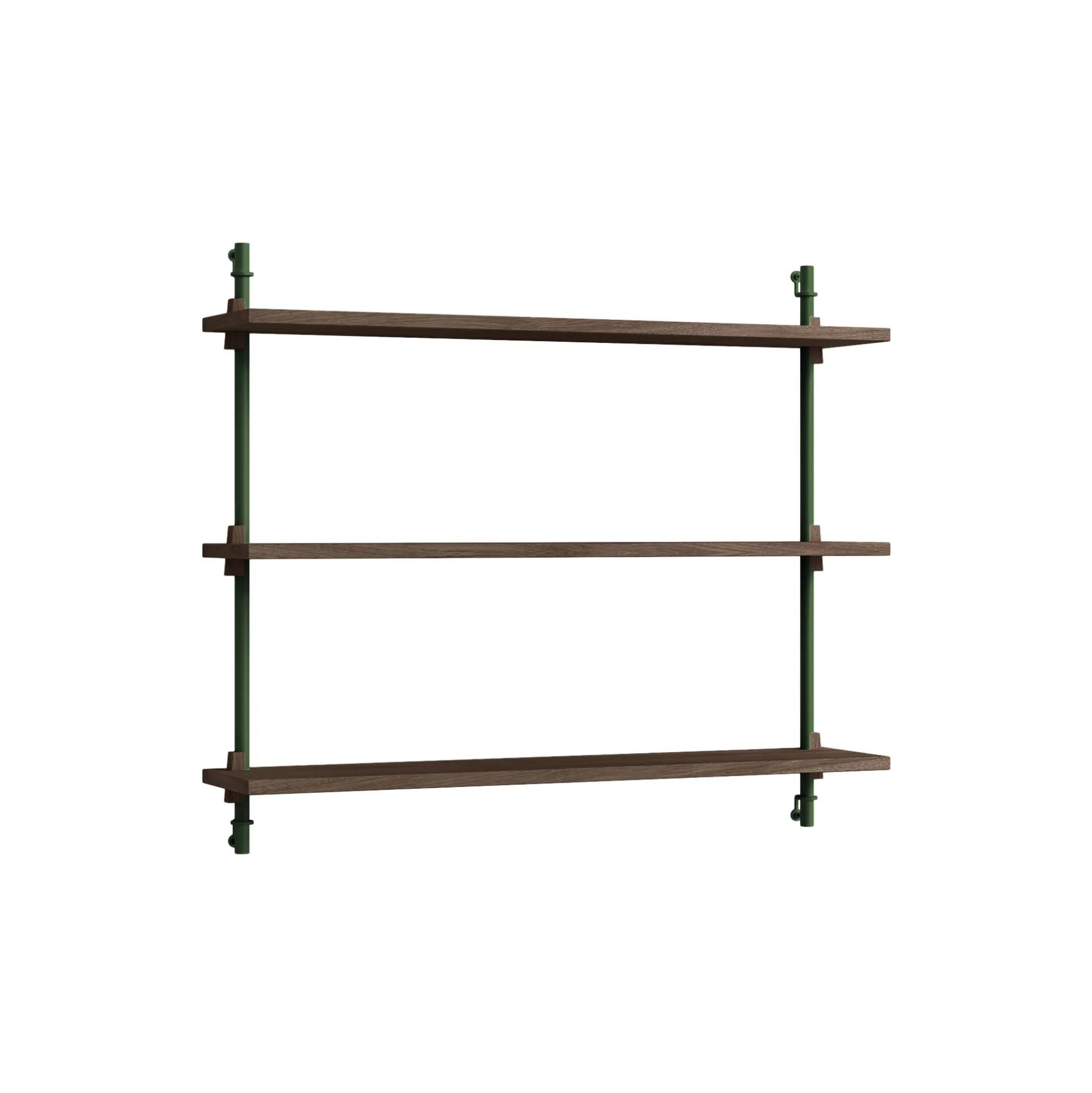 Wall Shelving Small, smoked oak/pine green