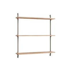 Wall Shelving Standard, oak/warm grey