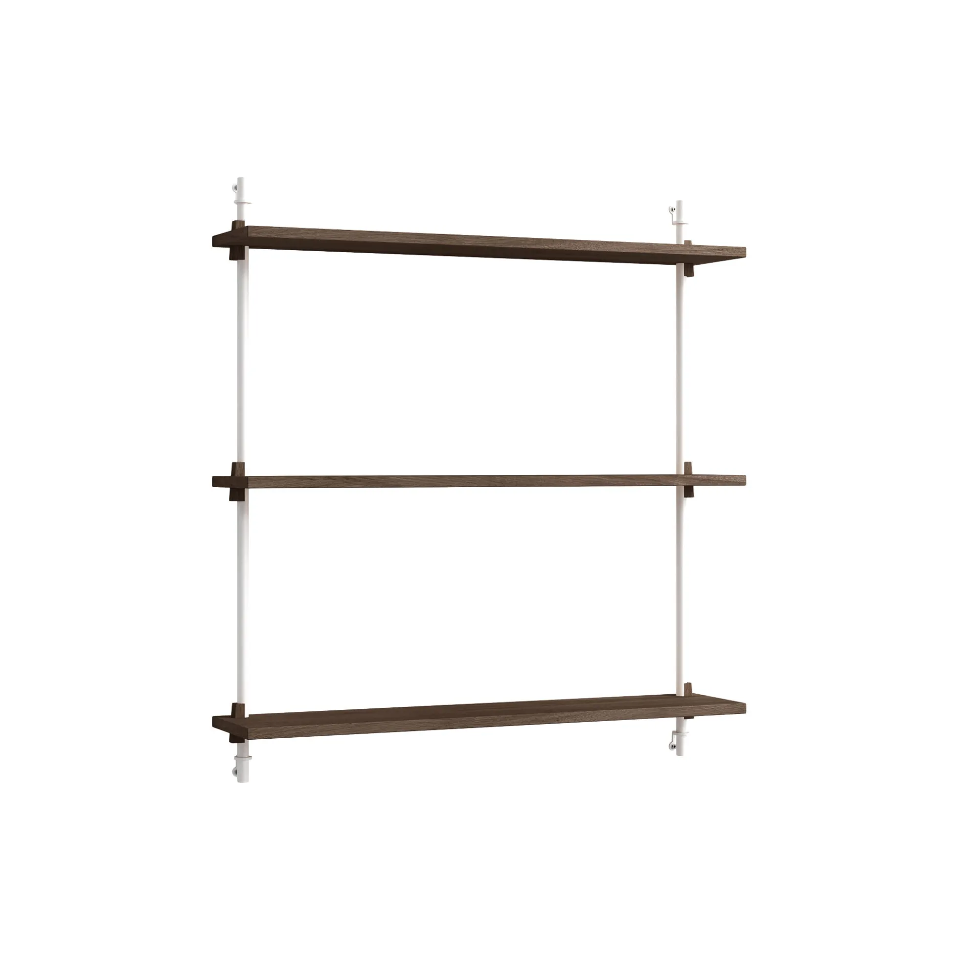 Wall Shelving Standard, smoked oak/white