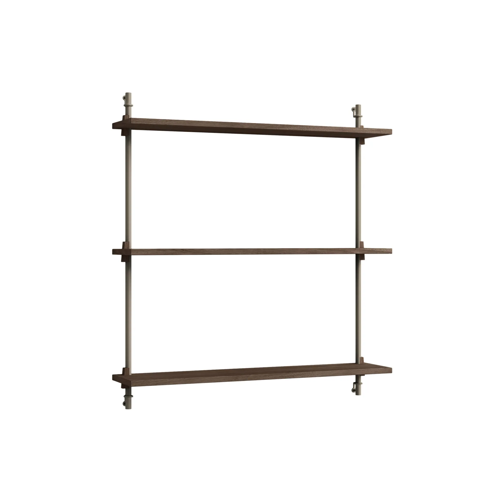 Wall Shelving Standard, smoked oak/warm grey