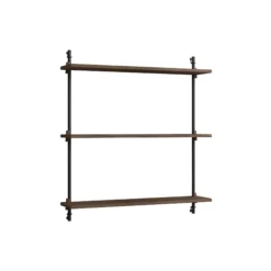 Wall Shelving Standard, smoked oak/black