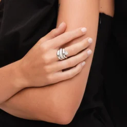 Wave Pave Ring