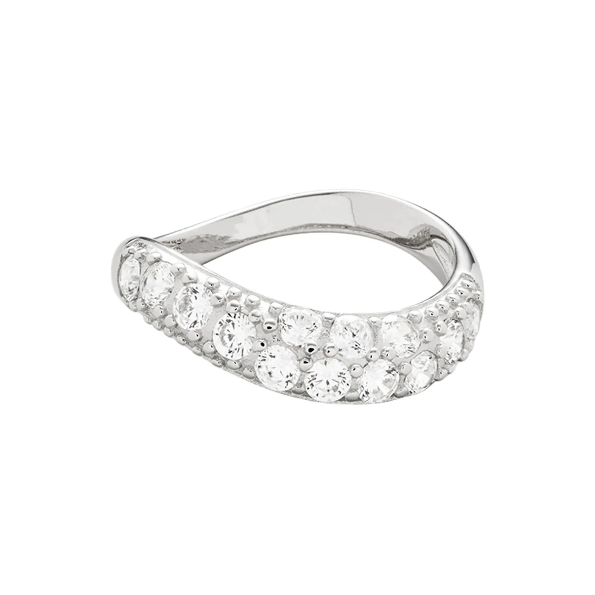 Wave Pear Ring