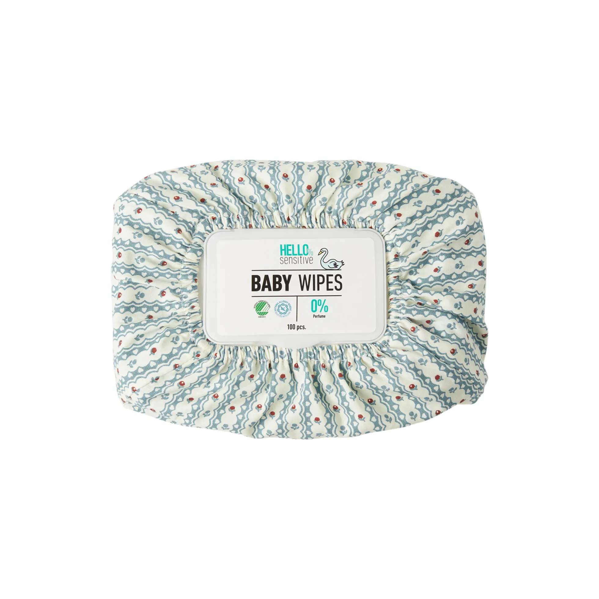 Wet Wipe Cover, floral stripe