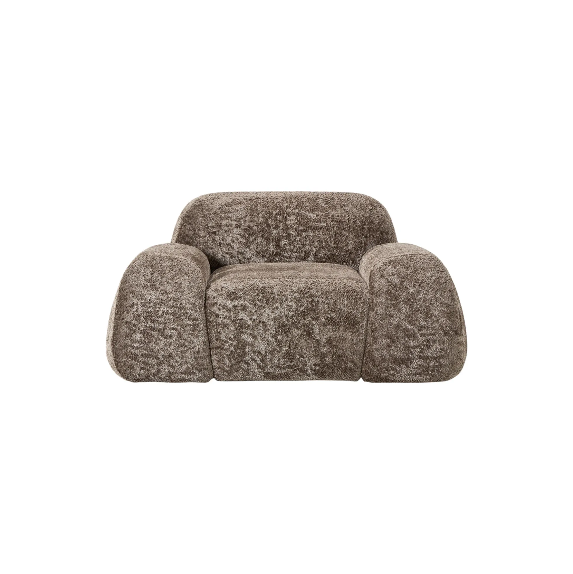 Wolke Lounge Chair, teddy bouclé taupe
