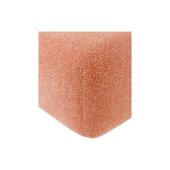 Wolke Ottoman, velvety woven terracotta