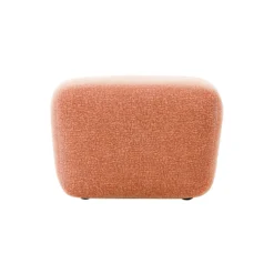 Wolke Ottoman, velvety woven terracotta