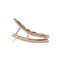 Wood baby & junior vippestol, eg/karamel