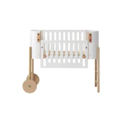Wood co-sleeper inkl. ombyg til bænk, hvid/eg