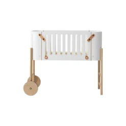 Wood co-sleeper inkl. ombyg til bænk, hvid/eg