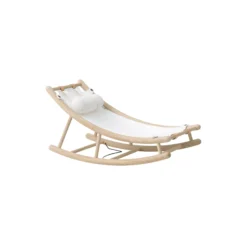 Wood junior vippestol, eg/hvid