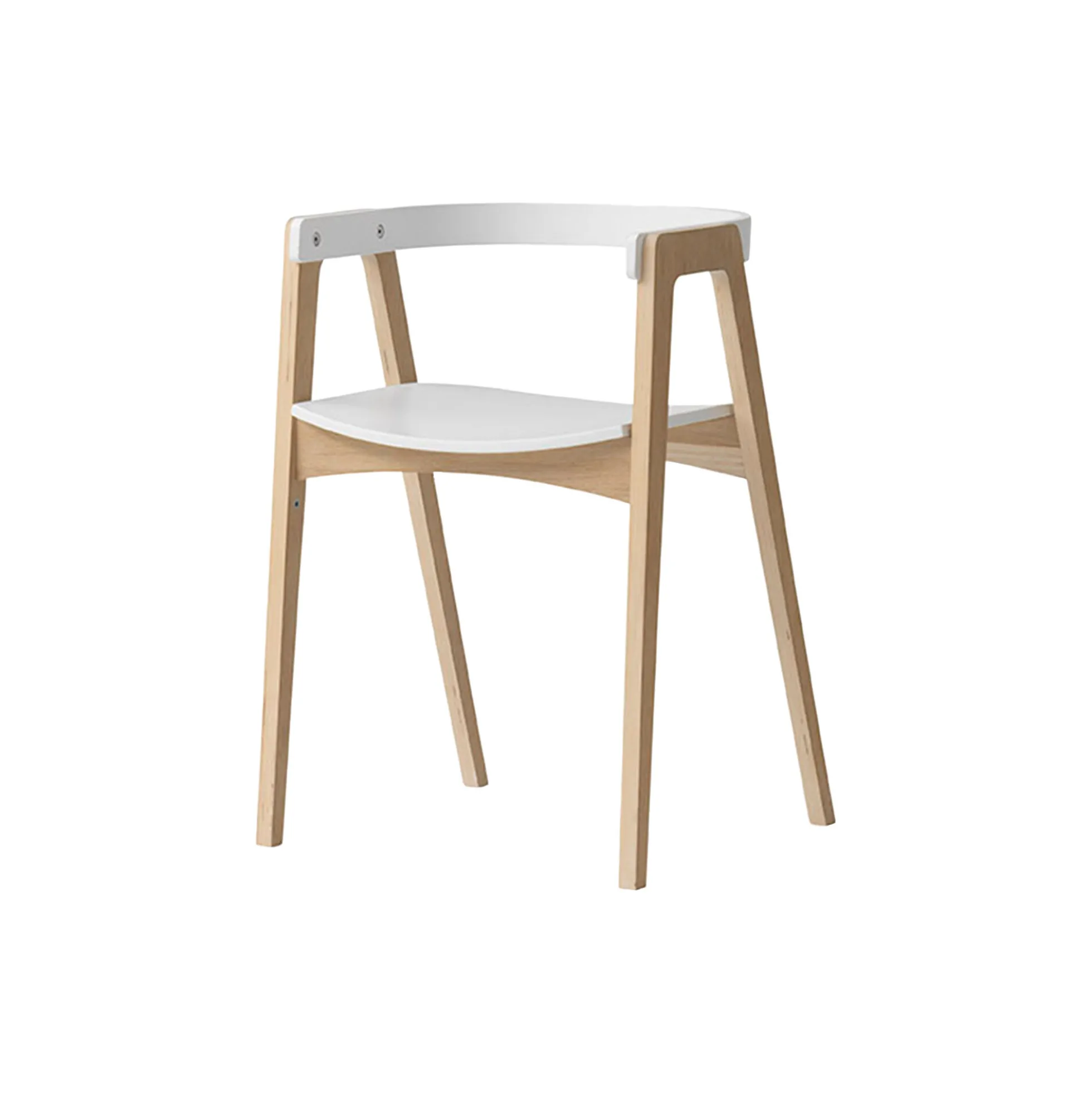 Wood justerbar armstol, hvid/eg