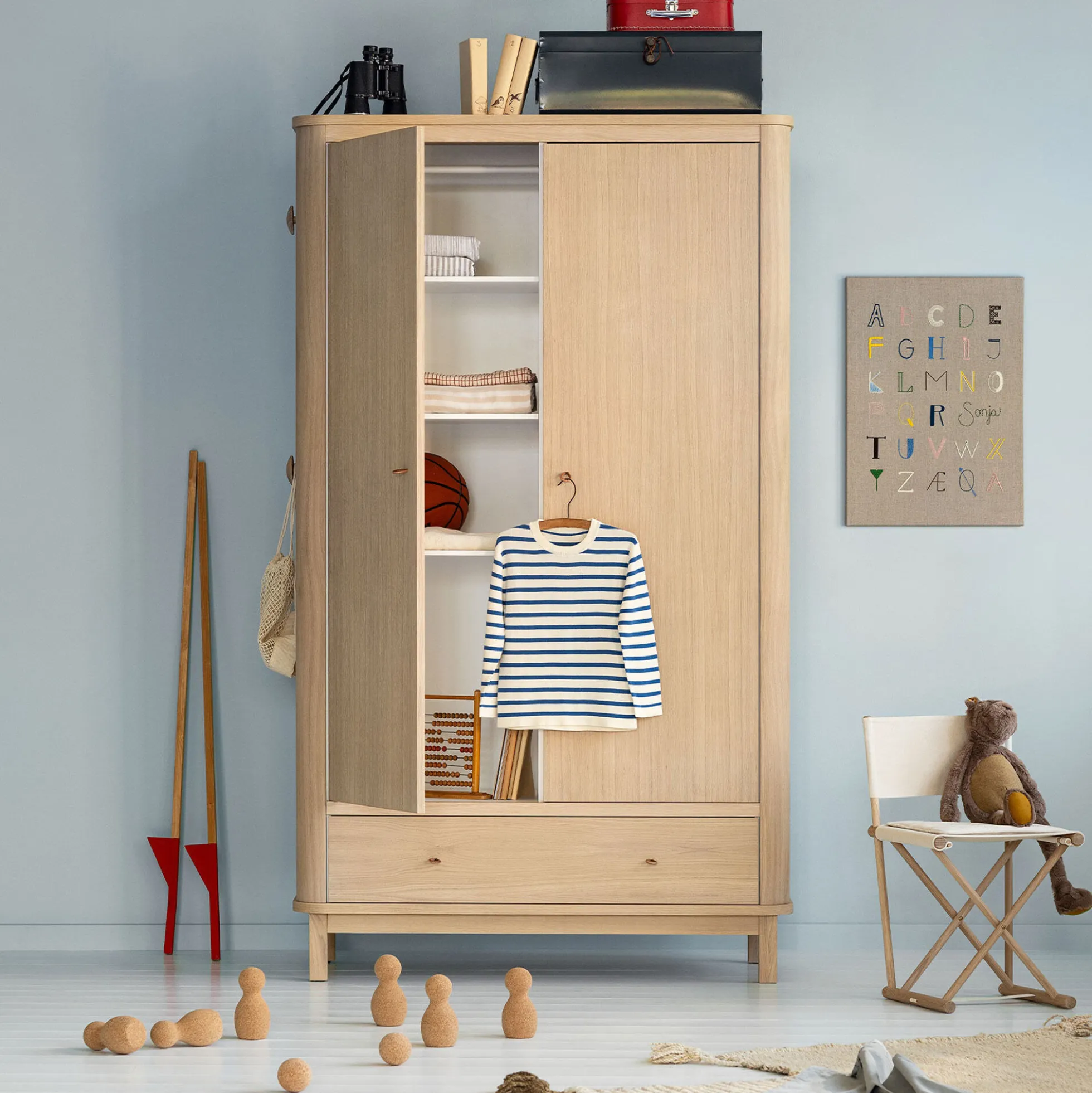 Wood klædeskab 2 døre, eg