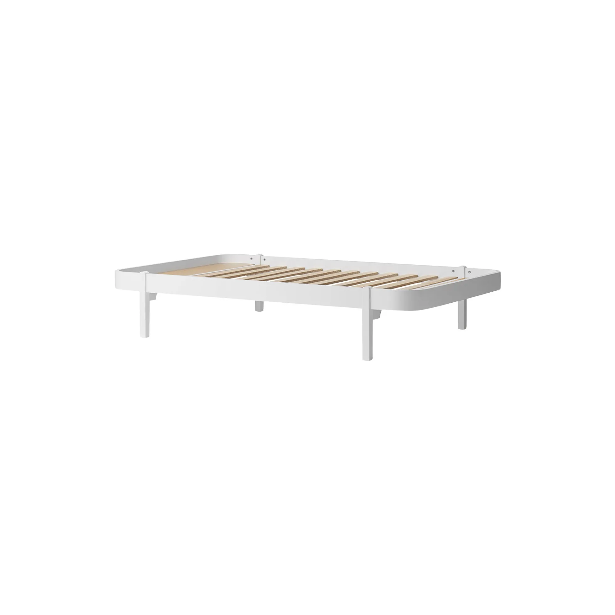 Wood lounger seng 120 cm, hvid