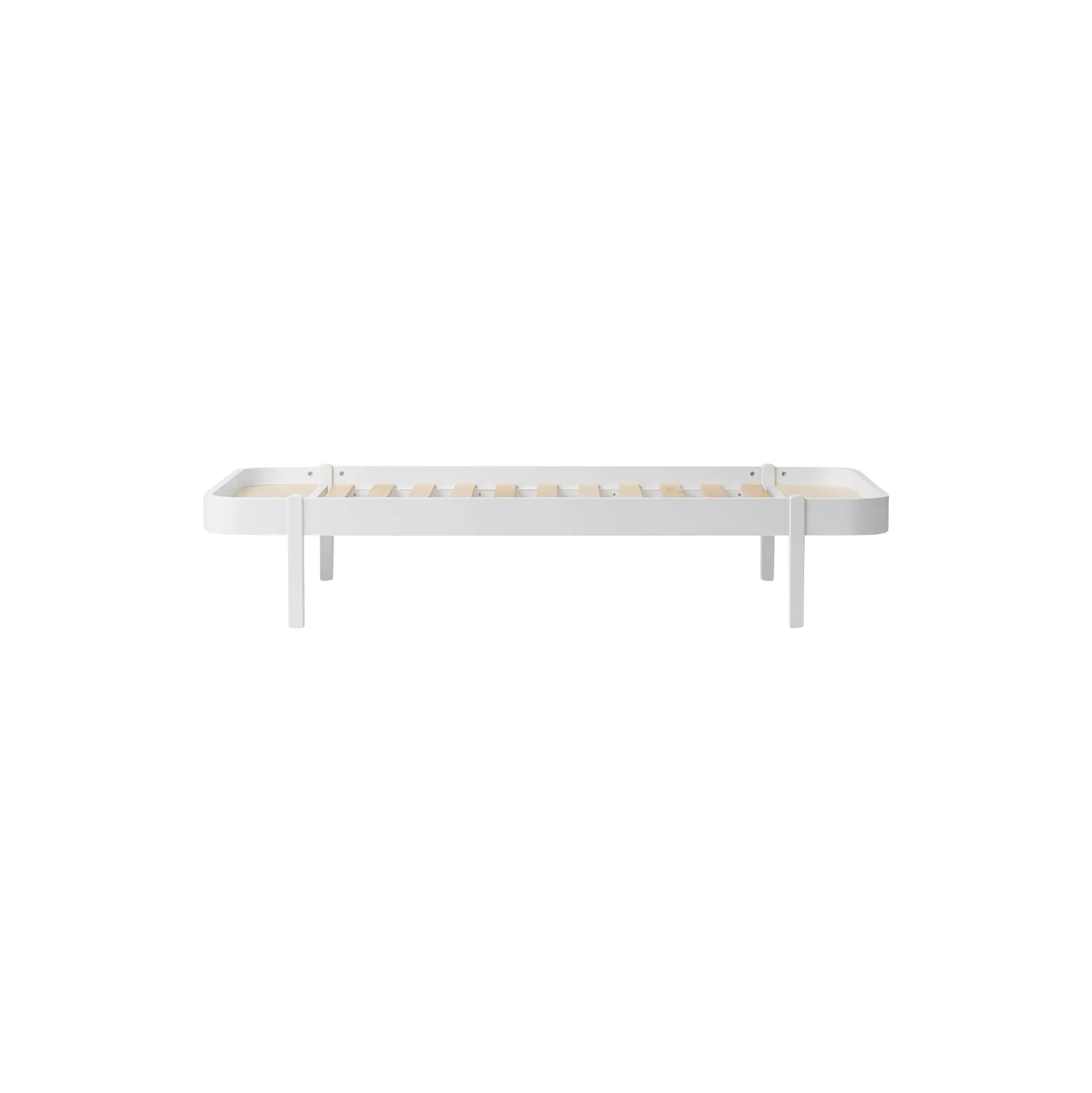 Wood lounger seng 90 cm, hvid